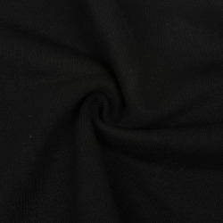 Ткань Футер 3-х нитка, Петля, цвет Черный (на отрез)  в Егорьевске