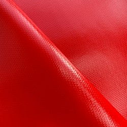 Ткань ПВХ 600 гр/м2 плотная, Красный (Ширина 150см), на отрез  в Егорьевске