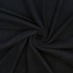 Ткань Флис Односторонний 130 гр/м2, цвет Черный (на отрез)  в Егорьевске