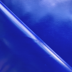 Ткань ПВХ 450 гр/м2, Синий (Ширина 160см), на отрез  в Егорьевске